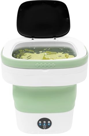Portable Mini Waschmaschine mit Schleuder Blaulichtfunktion 12L Mini Washing Machine Faltbare Kleine Mobile Waschmaschine für Wohnungen, Schlafsäle, Wohnwagen, Hotels, Reisen, Camping