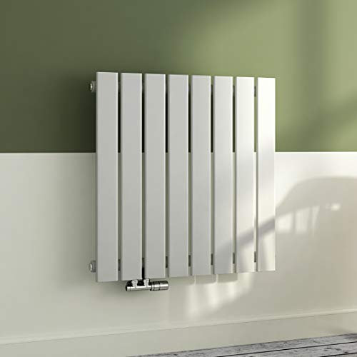 Radiatori da Bagno Radiatore Piatto 630 x 620mm Radiatore di Design Radiatore a Pannello Orizzontale Monostrato Bianco 450 Watt Radiatore Piatto Radiatore da Parete