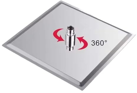 Cabezal de Ducha de Alta presión Tipo Lluvia de Acero Inoxidable, Ultrafino, Cuadrado, Plateado, de 12/10/8 Pulgadas