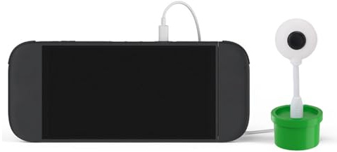 Tosuny Plant Camera för Switch 2, USB C 720p HD Plug and Play Webcam med Justerbar Stand för AR -spel Videosamtal Live Streaming (Vit)