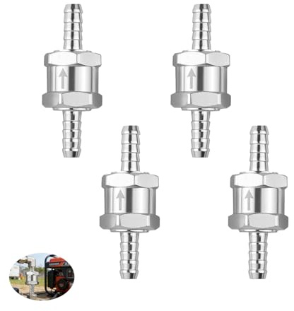 4 válvulas antirretorno, válvula antirretorno de combustible de 8 mm, válvula antirretorno de combustible, válvula antirretorno desechable para gasolina, diésel, aire, agua, motocicleta, sistema de