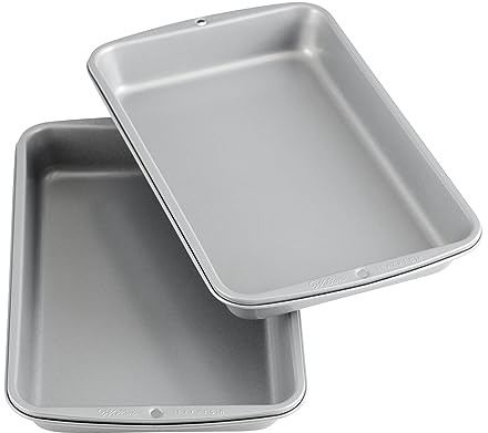 Wilton Recipe Right Non-Stick Biscuit and Brownie Pan, 11 in. x 7 in. (2-Pack)