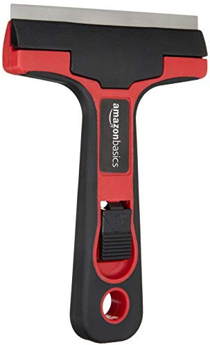 Amazon Basics 10.16 cm Glass and Tile Scraper with Soft Grip