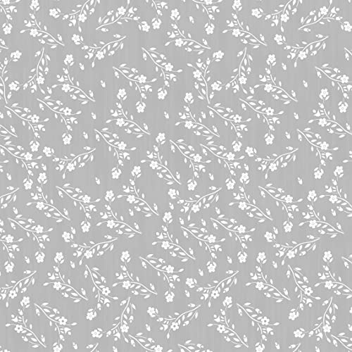 Home Direct Grande Nappe rectangulaire en Toile cirée PVC Facile à Nettoyer 140 cm x 240 cm Gris Clair
