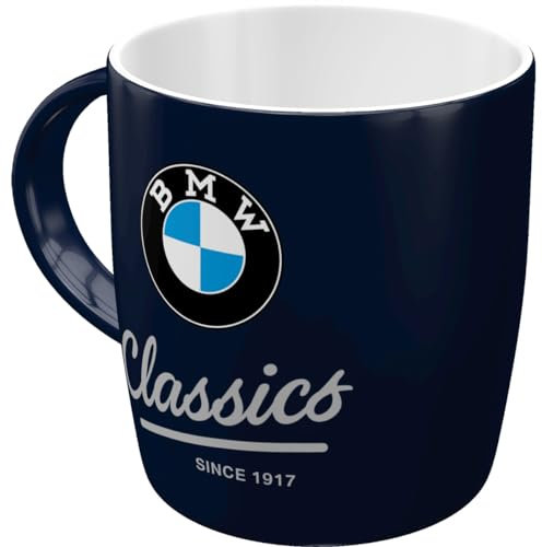 Nostalgic-Art Taza de café, 330 ml, BMW – Classics – Idea de regalo para fans de BMW, taza de cerámica, diseño vintage