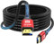jojobnj 4K HDMI-Kabel, 7 m, High Speed HDMI 2.0 Kabel 4 K @ 60 Hz 18 Gbps, Ultra HD, Ethernet Audio Return, Video 4K, 1080p, 3D, Arc, HDR, kompatibel mit Xbox, PS5/PS4, HDTV, Laptop etc. (Rot)