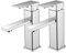 Vuadzren Rubinetto Bagno Lavabo, Miscelatore Monocomando Bagno Miscelatori da Piano con 3/8 Tubi per Acqua Calda e Fredda da 60 cm, (2, cromo)