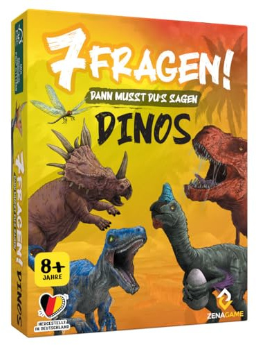 Zenagame 3162021 7 domande. Allora devi dirlo, Dinos, gioco a quiz di dinosauri, gioco a quiz a partire dagli 8 anni, quiz per bambini, gioco di conoscenza per bambini