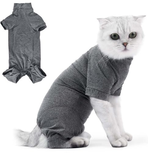 Katzenbody Nach Op Katzen Body Für Katzen Operation Katzenanzug Nach Der Operation Anti-Leck-Anzug Langärmlige Einteiler Katzenbekleidung Medizinische Haustierkleidung Zur Genesung