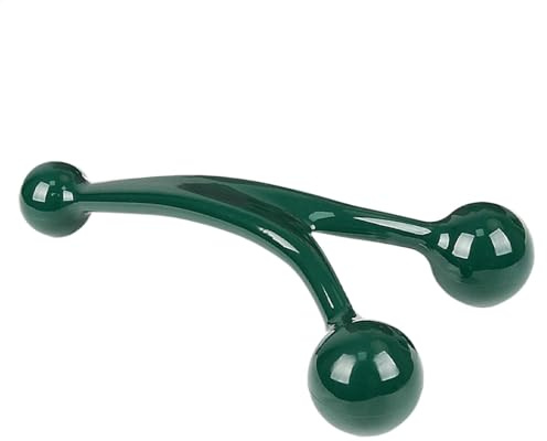 Massage Roller, Face Roller, Solid 3-Ball Y-Shape Handheld Massage Tool for Shoulder, Neck, Foot, Scalp, Full-Body Relaxation, 6.89x3.94x1.02 Inches ABS Material