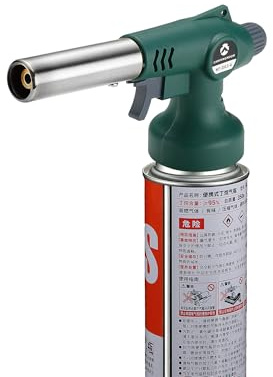 CAMPINGMOON Butane Torch Kitchen Blow High Torch Head Power for Cooking Green MT-2913-G (Gas not included)