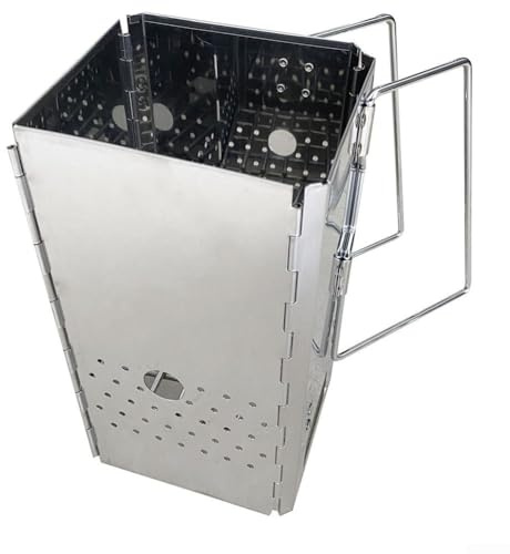 Pliable pour cheminée à charbon de bois pour un allumage fiable et rapide du charbon sur les barbecues et les aventures de cuisine en plein air