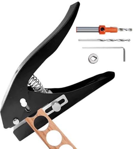 Perforatore Per Targhette, Perforatore Circolare Monoforo Per Carte, per Bordatura per Cartone Carta Cartoncino Legno Uso Domestico e Lavorativo