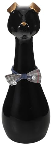 ibasenice Urna para Cenizas de Perro Pequeña Negra con Orejas Doradas Caja Conmemorativa Resistente Humedad y Cierre Hermético Soporte para Recuerdos de Mascotas Adecuado para Memorial
