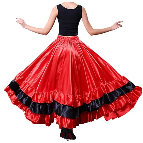 Générique 2026 Jupe de Danse de Taureau espagnole pour Femmes, Jupe de Danse du Ventre, Grande balançoire, Costume