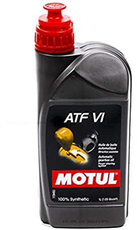 Motul ATF VI 100% Synthetic Automatic Transmission Fluid – Dexron VI Compatible, Smooth Shifting, Anti-Wear Protection, for Modern Automatic Transmissions & Power Steering Systems, 1 Liter