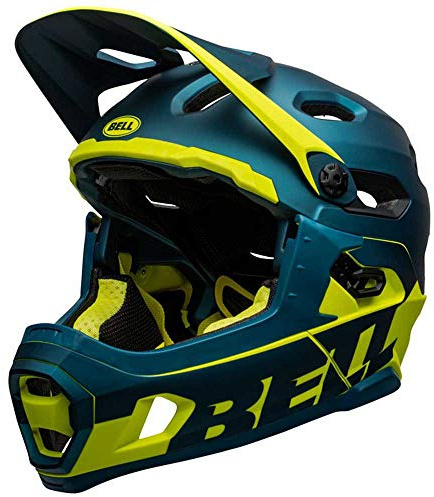 Bell Super DH MIPS Adult MTB Bike Helmet (Matte/Gloss Blue/Hi-Viz (2020), Large (58-62 cm))