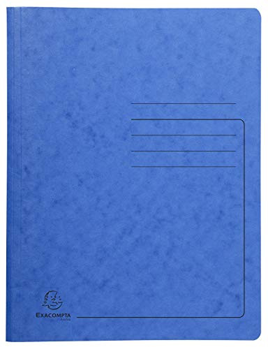 Exacompta 240222E - Carpeta archivadora con resorte para documentos perforados (355 gm2), color azul