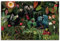 ARTLAND Wanddeko Leinwand Bilder Wandbild 120x80 cm Tropischer Dschungel exotische Pflanzen Blumen Papagei Vintage U5HD