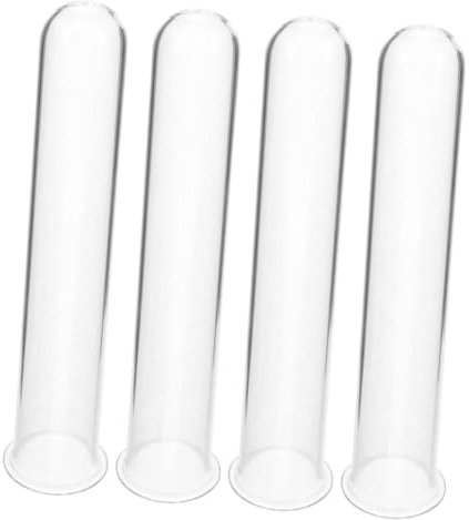HAWILLOSCH 4piezas Jarrón De Tubo Ensayo Hidropónico De Vidrio Florero Transparente para Decoración De Plantas Pequeñas Casa Oficina Y Jardín