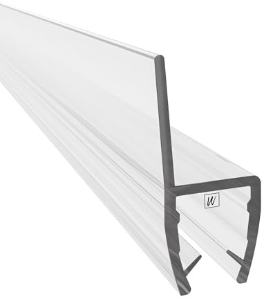 WAKA Premium duschdörr & duschläpp PRO-P duschtätning optisk transparent, duschtätningar för duschdörrar 8–10 mm glas längd 2000 mm duschkabiner tätningar och duschdörrstätning med bästa kvalitet