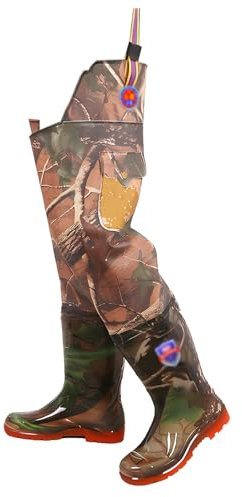Wathose Outdoor-Watstiefel Für Herren Und Damen, wasserdichte Watstiefel Für Fliegenfischen, Watstiefel Mit Profilsohle(46 EU)