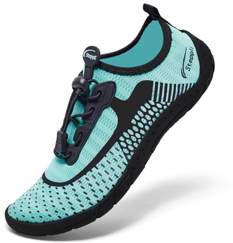 Steppli Aqua Swimming Water Shoes Beach Swim Weitsuit Non Slip Lightweight Shoes for Men Women Turquoise EU37=UK4.5