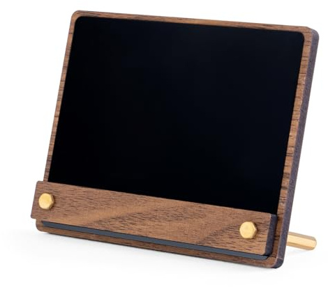 GUOKOFF 10 Pezzi Mini Lavagna, 8 x 10cm Piccole Lavagnetta Cancellabile Neri, Lavagna da Tavolo, Lavagnette in Legno con Cavalletti di Supporto, per Cafe Buffet Ristorante Alimentari
