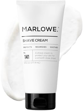 MARLOWE. No. 141 Shave Cream 6 oz, Conditioning Shaving Cream with Shea Butter & Coconut Oil, Smooths & Protects for a Close Shave, Aloe Citron Scent