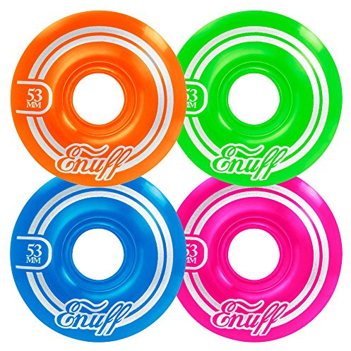 Enuff Skateboards Enuff Refresher II Wheels Skateboard Unisex Adult, unisex_adult, ENU520, Multicoloured (Disco), 53 mm