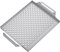 onlyfire Grillschale Edelstahl, Grillkorb mit Tragegriffen, Rechteckiger Grillschale für Weber 6435 Ersatzzubehör, Grillpfanne Gasgrill für Gemüse, Fleisch, Grill Zubehör, 44,2 x 30 x 3,8 cm