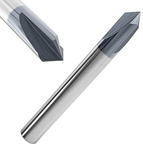 Corintian VHM Fasenfräser mit AlTiN Beschichtung, Ø 3-12mm, 60-120° Winkel, 3 Schneiden, High Performance Cutting HPC geeignet (6mm, 120° Winkel)