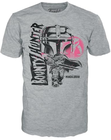 Funko Boxed Tee: The Mandalorian - Mando - Small - (S) - Star Wars Mandalorian - T-Shirt, Maglietta - Vestiti - Idea Maniche Corte per gli Adulti Uomini e Donne Fans