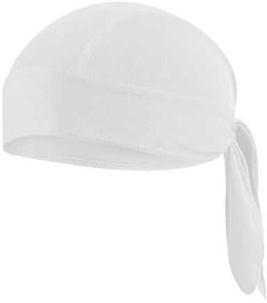 Ewanda store 1 Pcs Helmet Skull Caps Sport Cycling Sweat Wicking Helmet Liner Quick Dry Sports Headband Running Hat for Men Women(White)