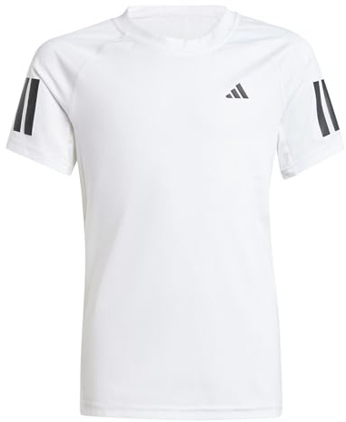 adidas Girl's Girls Club Tennis Shirt, White, 9-10 Years