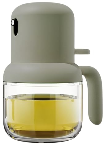 Nivofu Spruzzatore Olio, Nebulizzatore Olio, Spray Olio Cucina Antigoccia, Vaporizzatore da Cucina In Vetro, Bottiglia d'Olio, Dosatore Spray, Spruzzatore Bottiglia, Spruzzino per Alimenti, 180ML