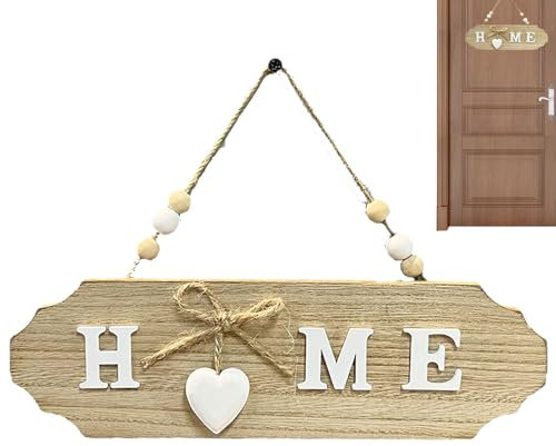 Panneau de bienvenue pour porte d'entrée, panneau de bienvenue pour porte d'entrée - Décor mural de planche de ferme en bois - Panneau de porte de ferme avec lettres de maison, pour lieux de travail,