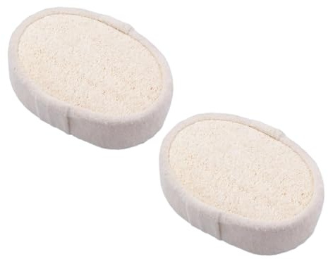 Healeved 2 Pezzi Di Spugna Di Luffa Naturale in Fibra Vegetale Per Il Corpo Delicata E Sicura Per La Della Pelle Bianca