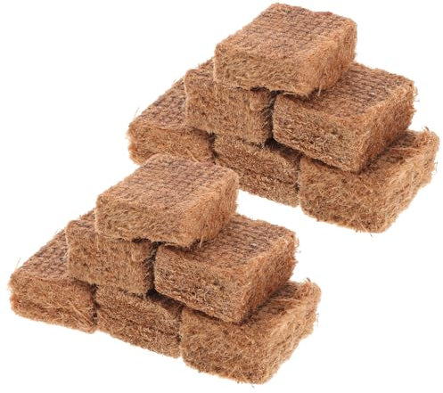 KITANDOVE 10 Piezas de para Barbacoa de Barbacoa Utensilios de Barbacoa Cubos de iniciadores de Bloques de Encendido Cuadrados de carbón Madera de Pino