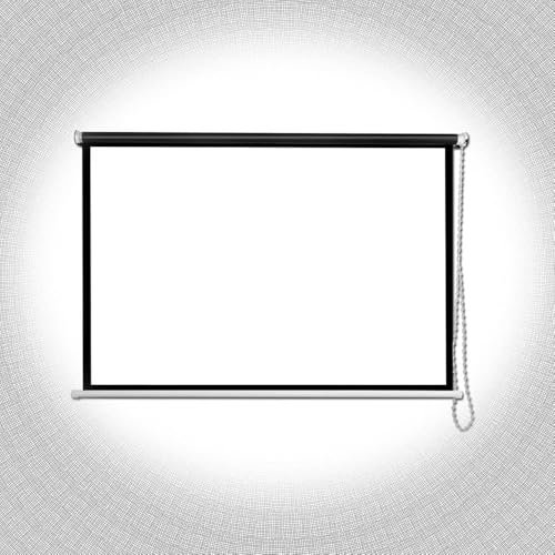 Portable Projection Screen Manual Drop Down Projection Screen Roll Up Movie Screen Home Theater Office Screen(16:09)