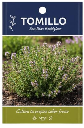 Tomillo Aromático para Jardín y Cocina | Semillas de Tomillo de Alta Germinación DECOALIVE
