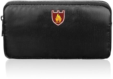 Custodia sicura per contanti, custodia a portafoglio Faraday con cerniera, a prova di fuoco, organizer per la protezione della privacy, portatile, da viaggio, antifurto, accessorio di sicurezza