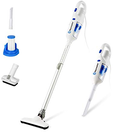 Vacmaster Corded Stick Vacuum Cleaner 2 in 1 Ultra-Lightweight 14Kpa Power Suction Handheld Vacuum Cleaner with Washable HEPA Filter for Home, Car, Pet Hair, Carpet, Hard Floor