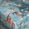 Wachstuch Wachstischdecke Tischdecke Gartentischdecke Vogel Spatz Türkis Eckig 130 x 220 cm abwaschbar gefaltet