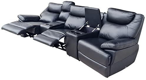 Mapo Möbel Elektrisches Ledersofa Kinosofa 3581eee-Cup-3M-S