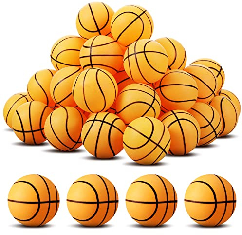 Leitee 36 Pcs Table Tennis Balls 40 mm Sport Theme Indoor Outdoor Games for Party Decoration Crafts (Basketball)
