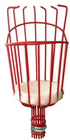 rongweiwang Récupérateur de Fruits avec Rembourrage en éponge Tampon, Convivial et portée maximale de 5 à 6m, Panier Profond en Fer, cueilleur de Fruits en métal Durable