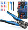 X-COTEC Pinza Spelafili Elettricista, Pinze Elettricista Automatico 3 in 1, Pinza Spellacavi Elettrici Professionale, Spellafili e Tagliafili Multifunzione, Pinza a Crimpare, per Cavi 24-10 AWG