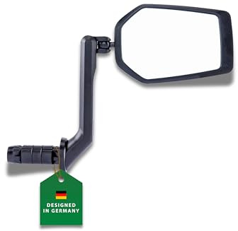 CONTEC, Fahrrad-Rückspiegel, E-View Evo M, universell passend, rechts oder links, Dazz Linse, 75% weniger Reflexion, 16 mm, 97x68 mm, matt schwarz