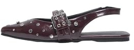 ONLY Onlaura-5 Pu Slingback Buckle Ballarina, Borgogna, 39, Borgogna, 39 EU